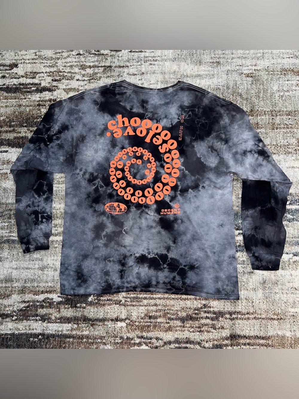 PACSUN Choose Love No Hate Tie Dye Longsleeve Tee T-Shirt XL
